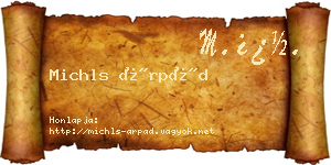 Michls Árpád névjegykártya